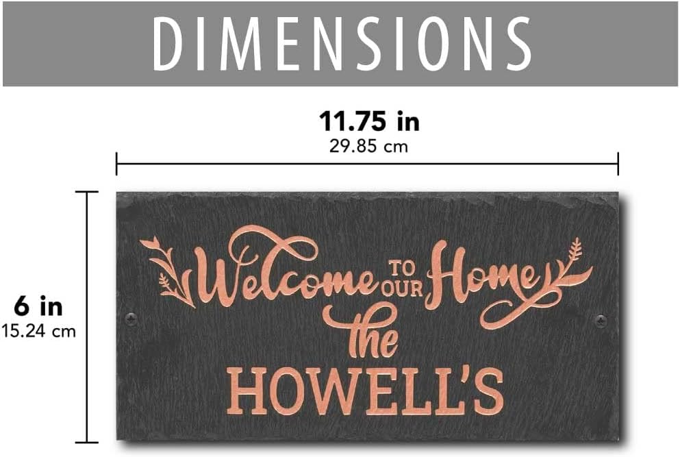 Custom Home Slate Welcome Sign