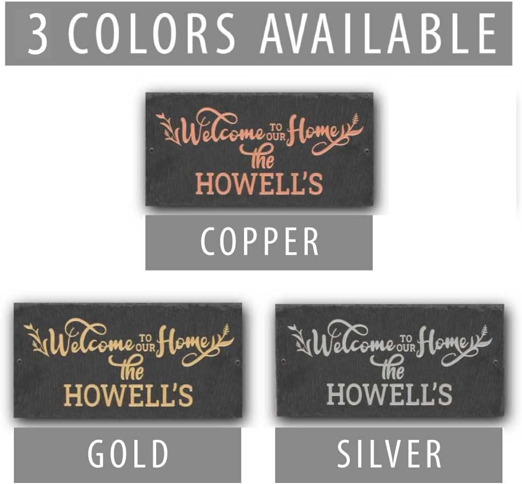 Custom Home Slate Welcome Sign