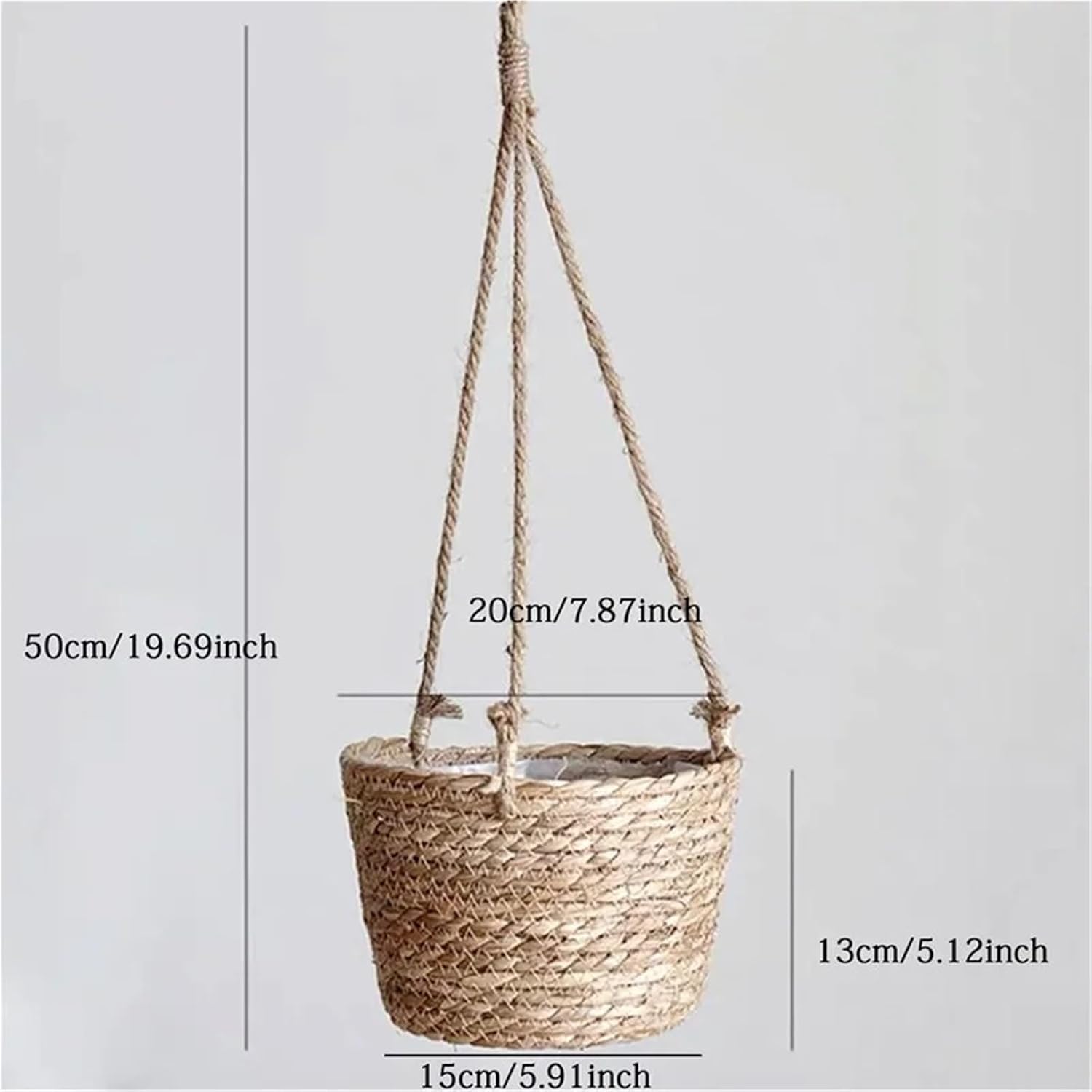 Woven Jute Rope Hanging Planter Basket