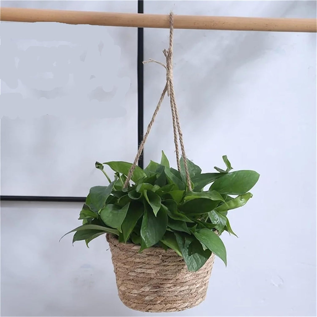 Woven Jute Rope Hanging Planter Basket