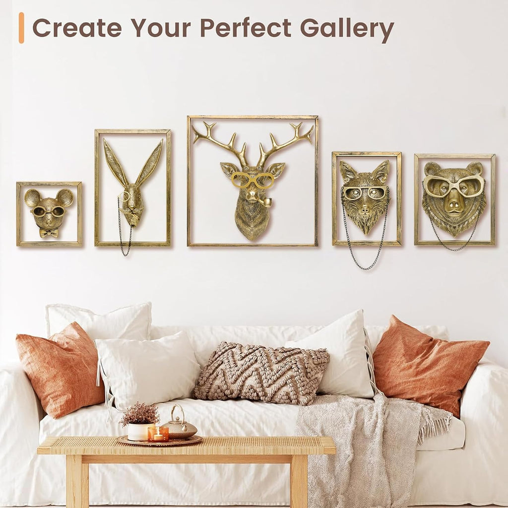 Gold Resin Animal Wall Sculpture