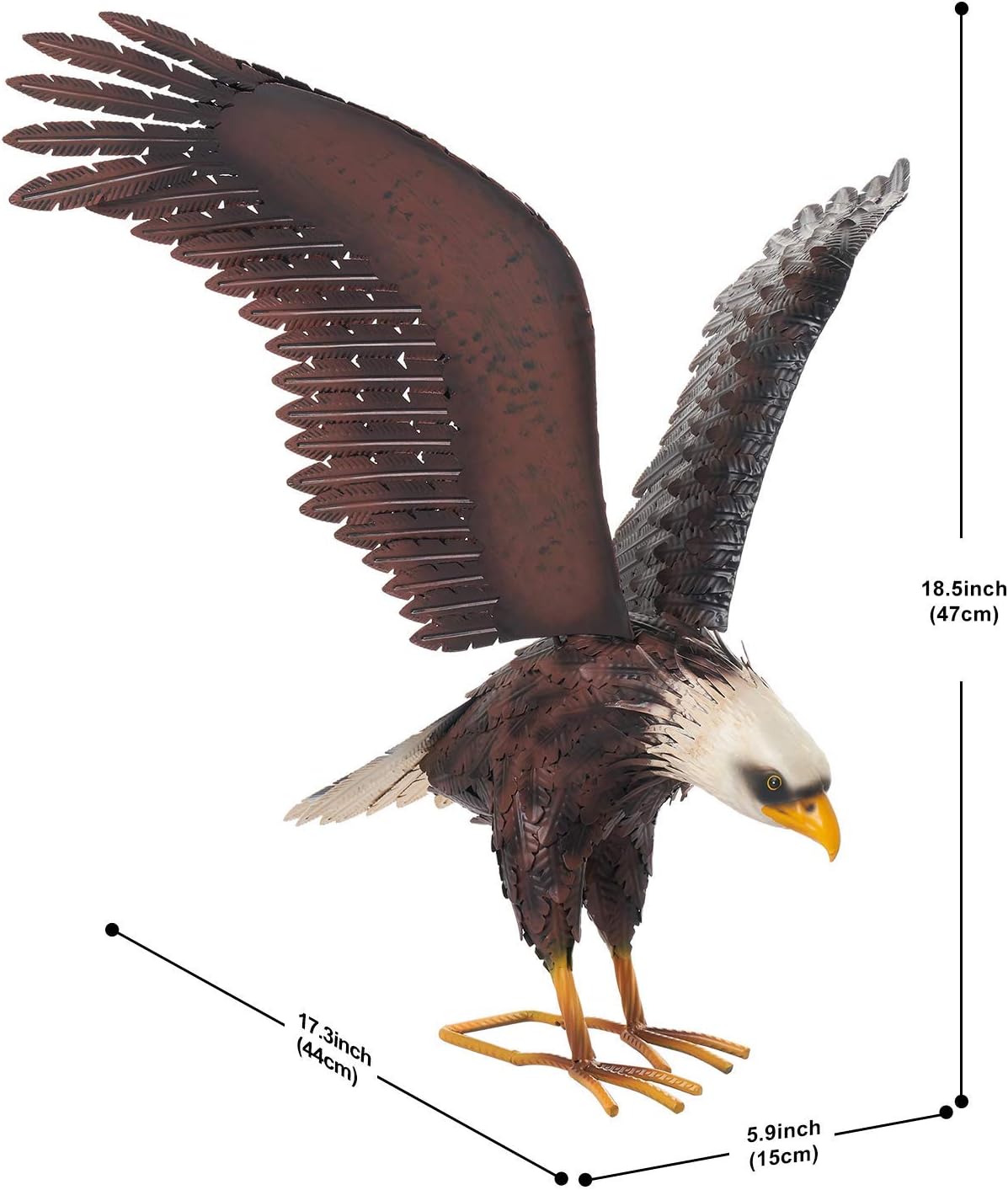 Metal Eagle Garden Statue