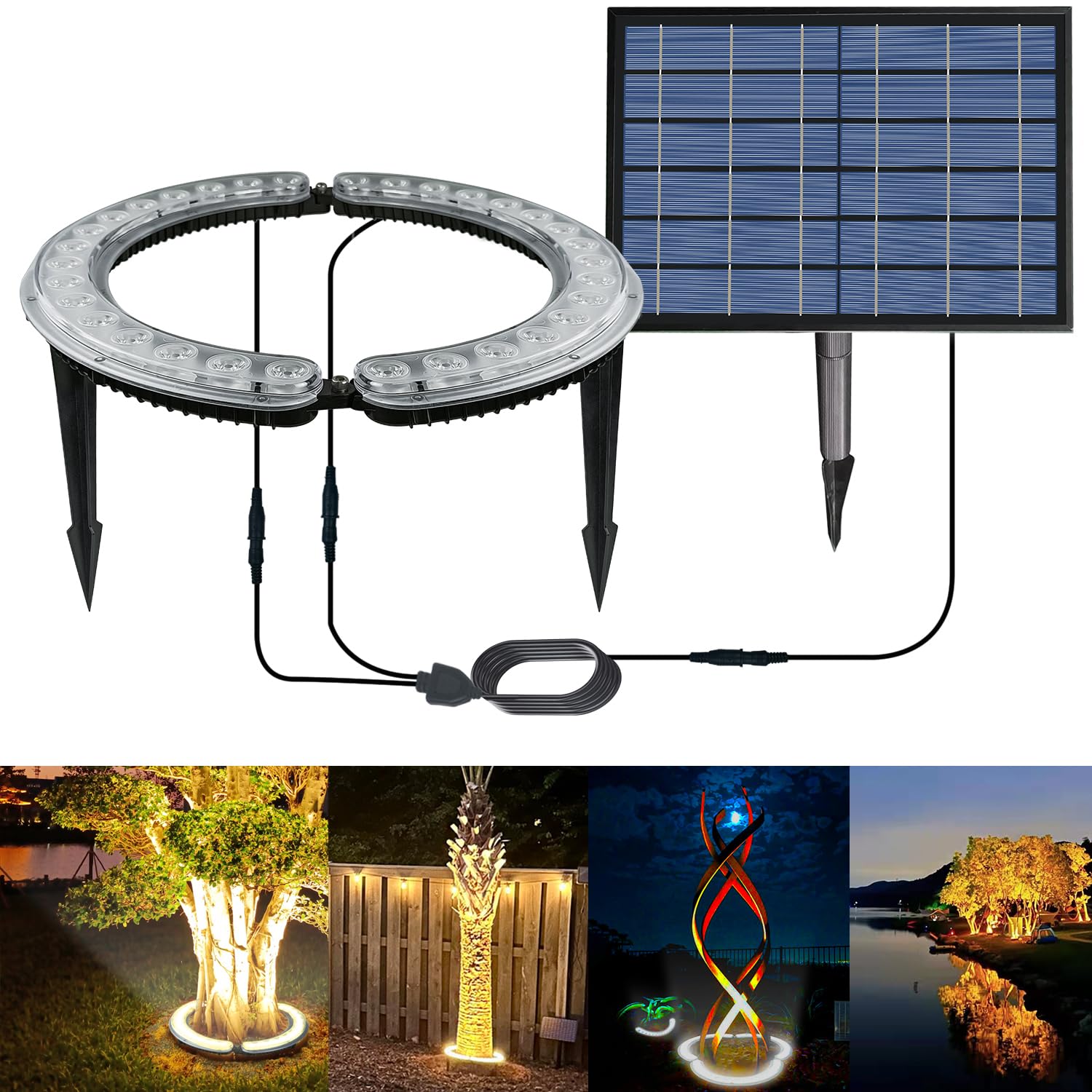 Solar Palm Tree Spotlights