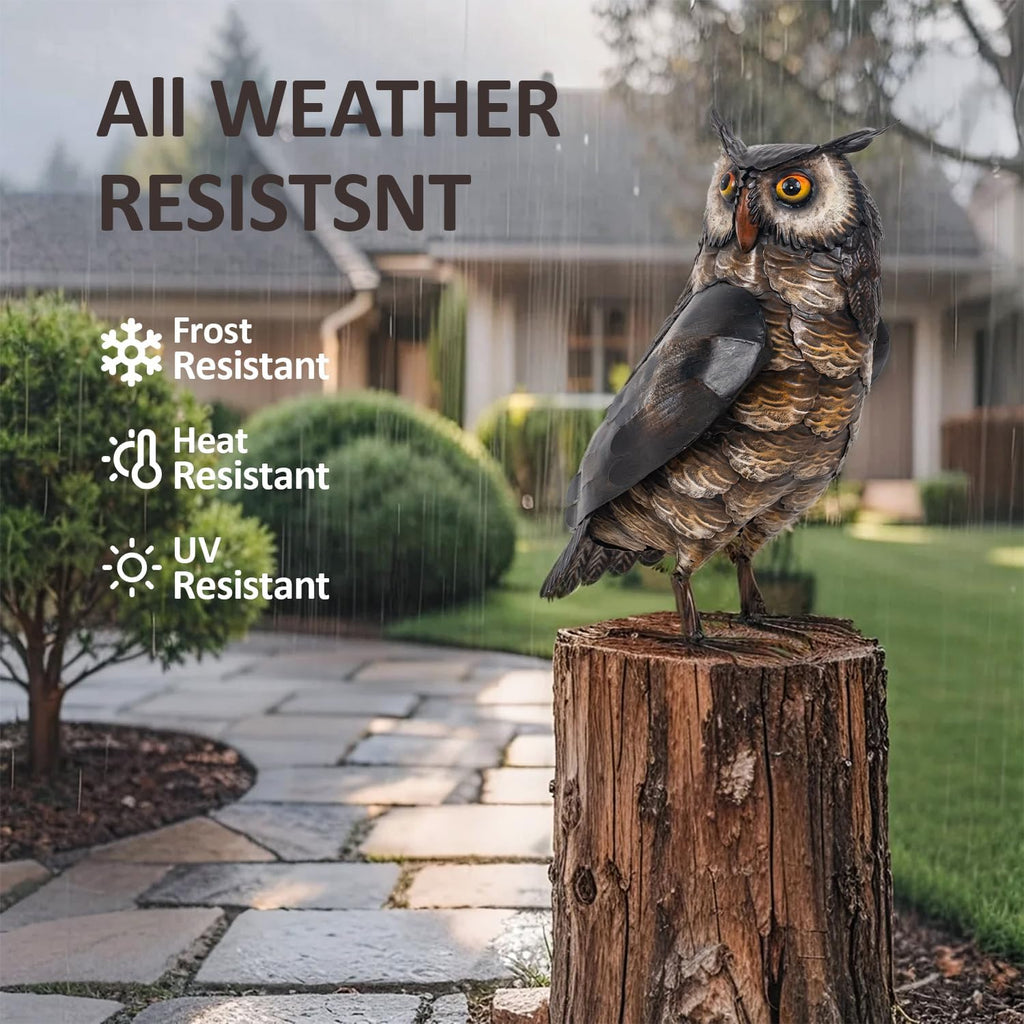 Metal Owl Garden Statue