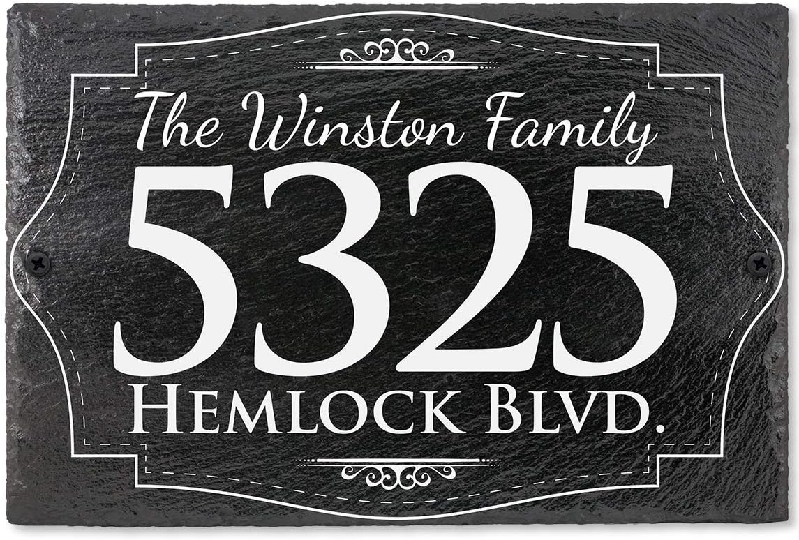 Custom Outdoor Slate Home Plaque