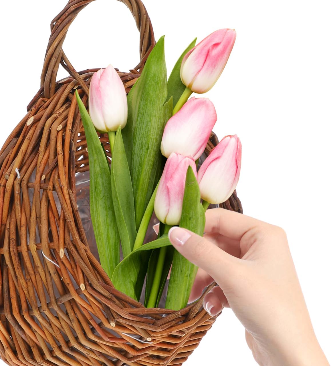 2pc Rattan Wall Hanging Baskets