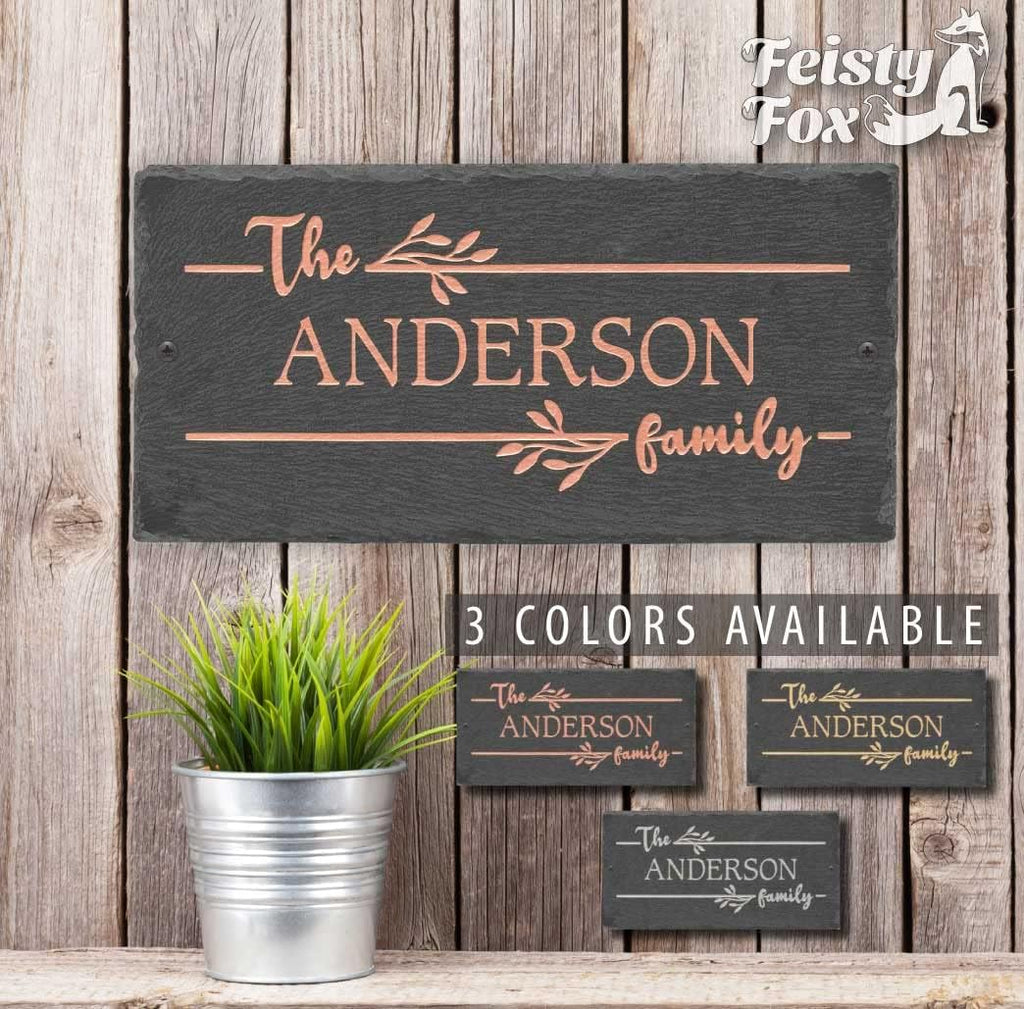 Custom Linette Slate Wall Sign