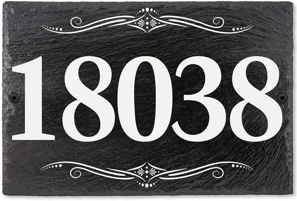 Custom Outdoor Slate Address Sign