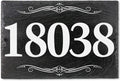 Custom Outdoor Slate Address Sign