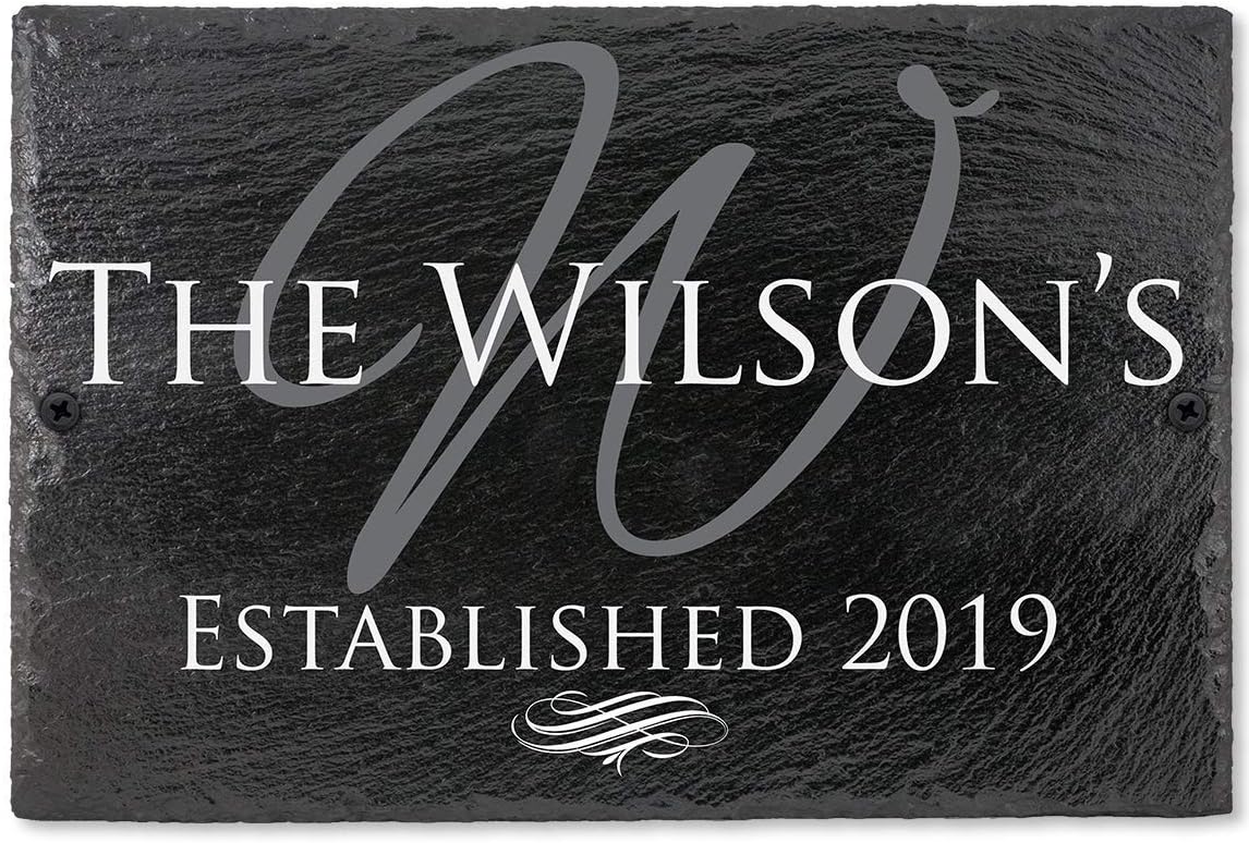 Custom Family Name Slate Plaque