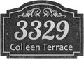 Custom Silver Carved Address Plaque