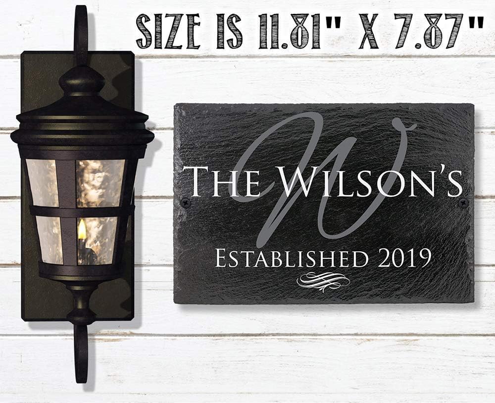 Custom Family Name Slate Plaque