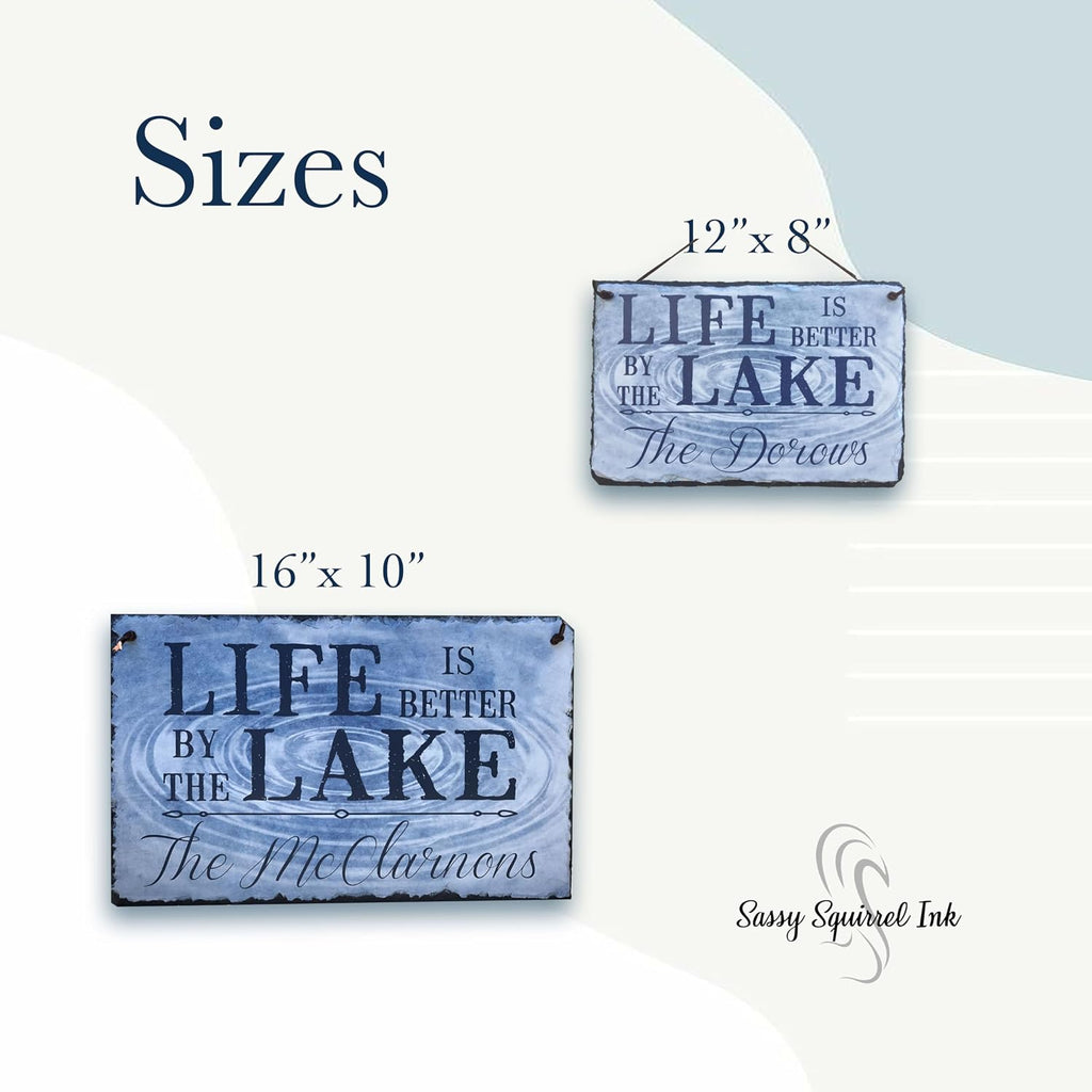 Lake Life Custom Slate Plaque