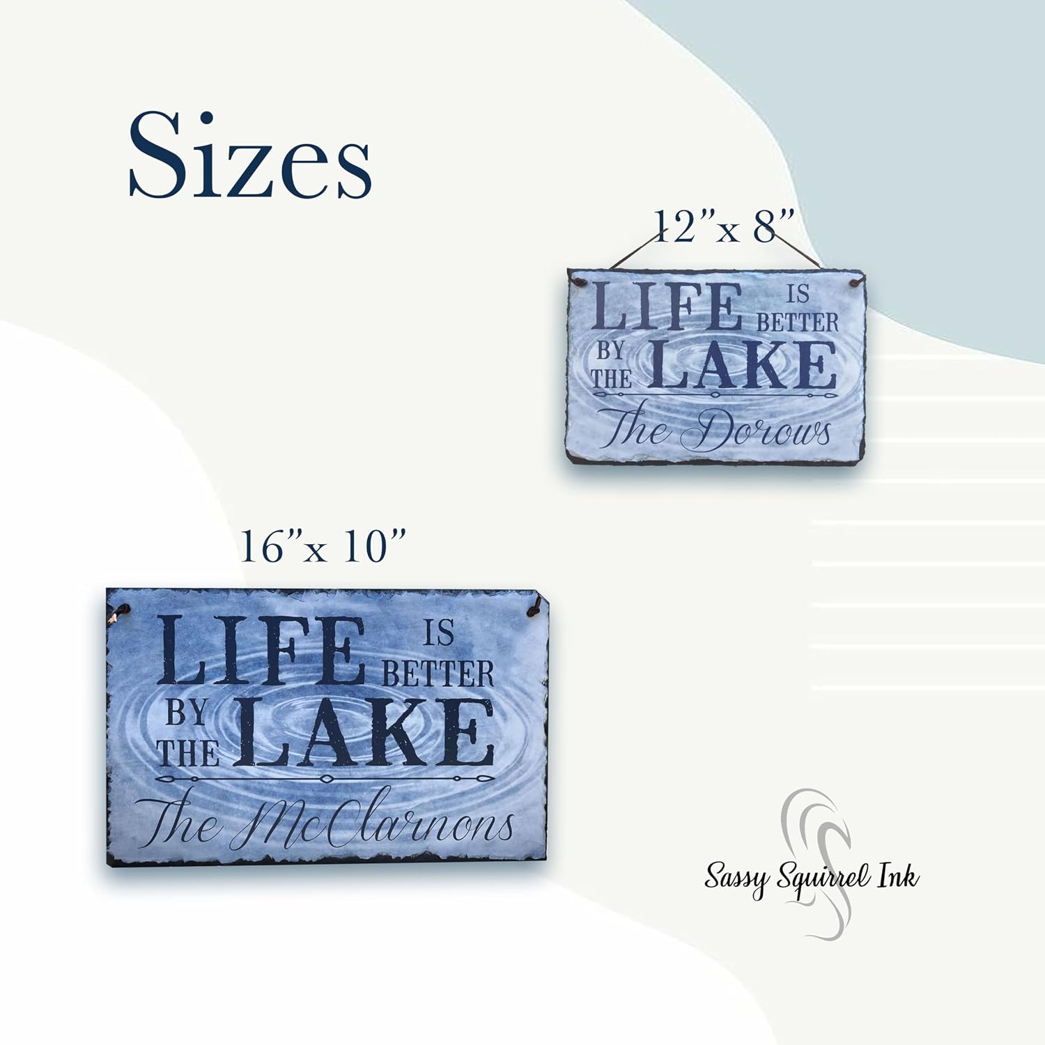 Lake Life Custom Slate Plaque