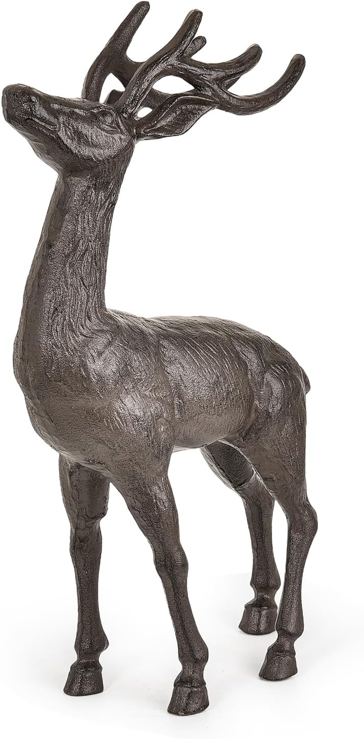 Cast Iron Deer Garden Statue