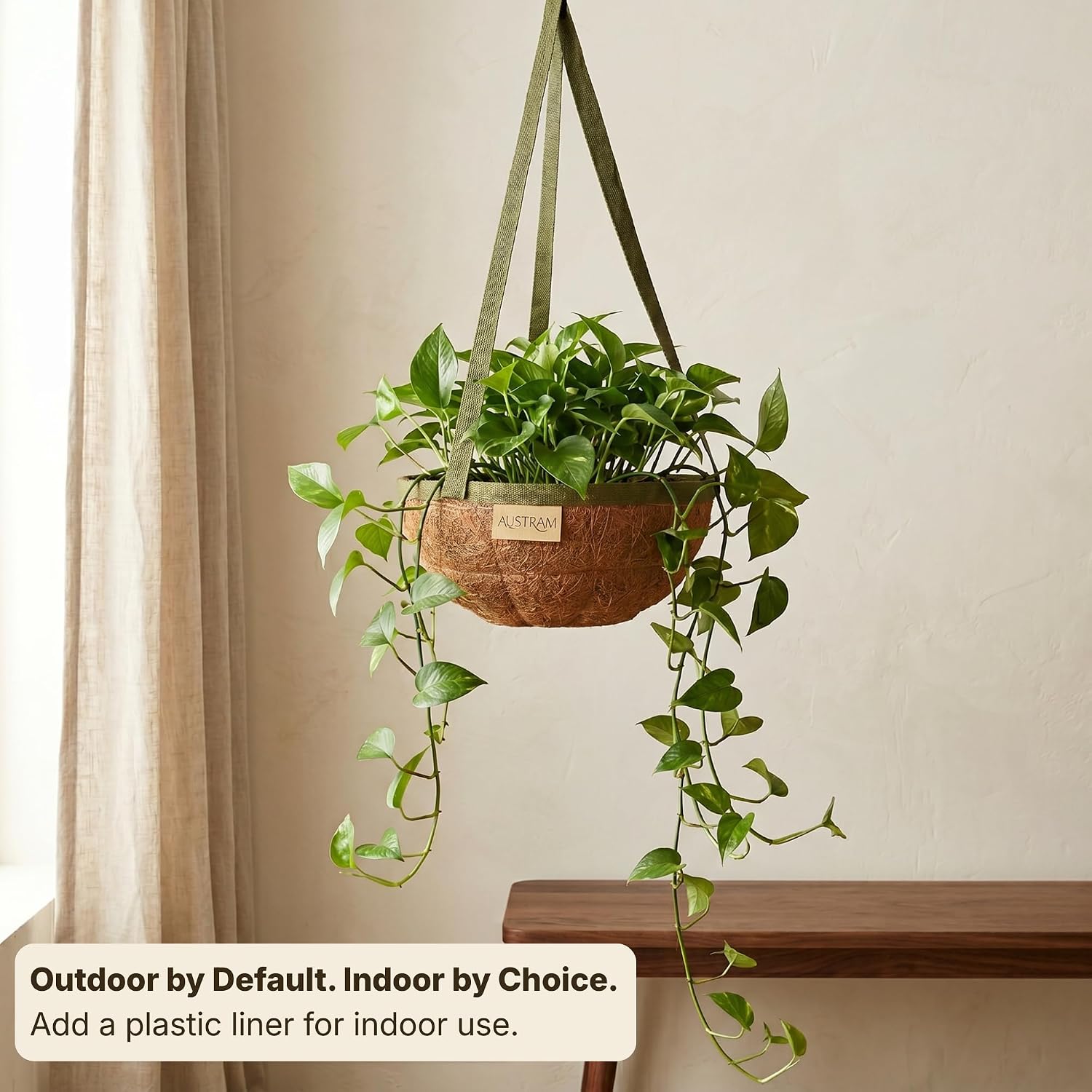 2 Pack Natural Coco Coir Hanging Baskets