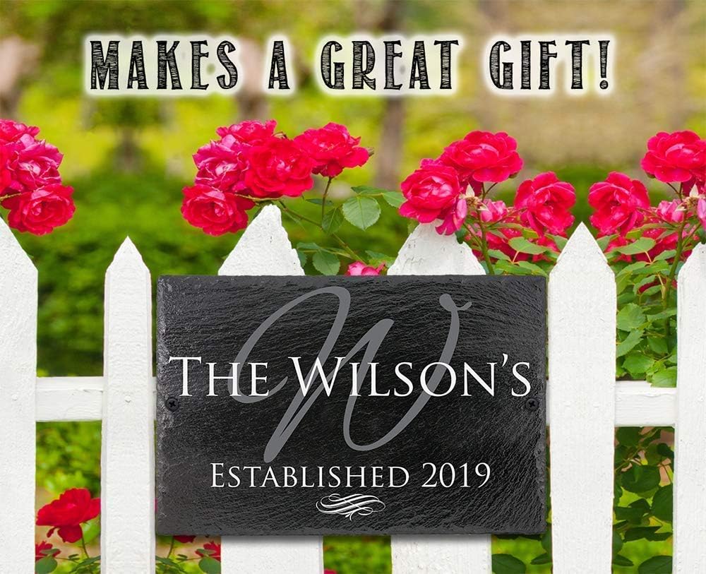 Custom Family Name Slate Plaque
