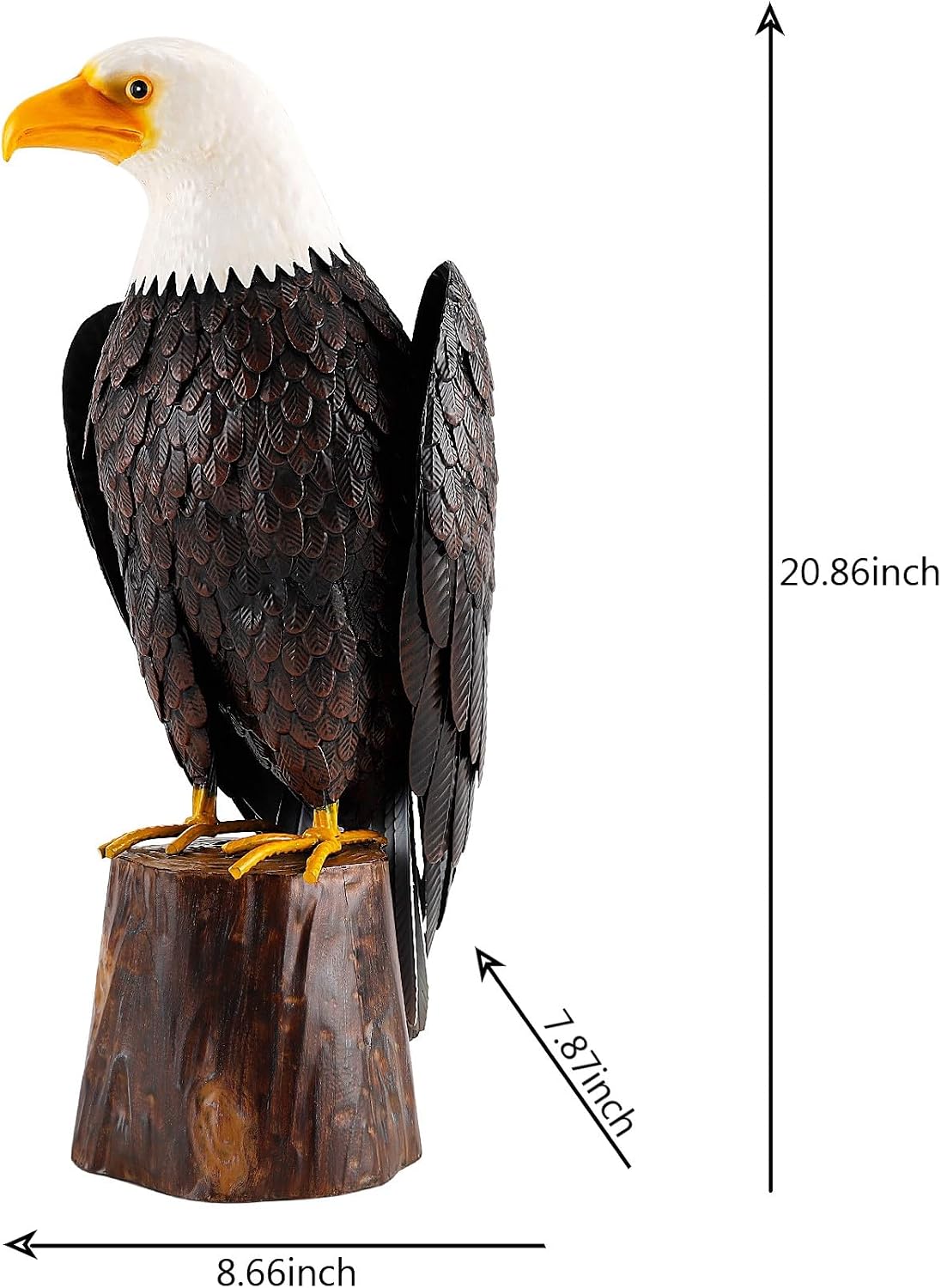 Metal Eagle Garden Statue