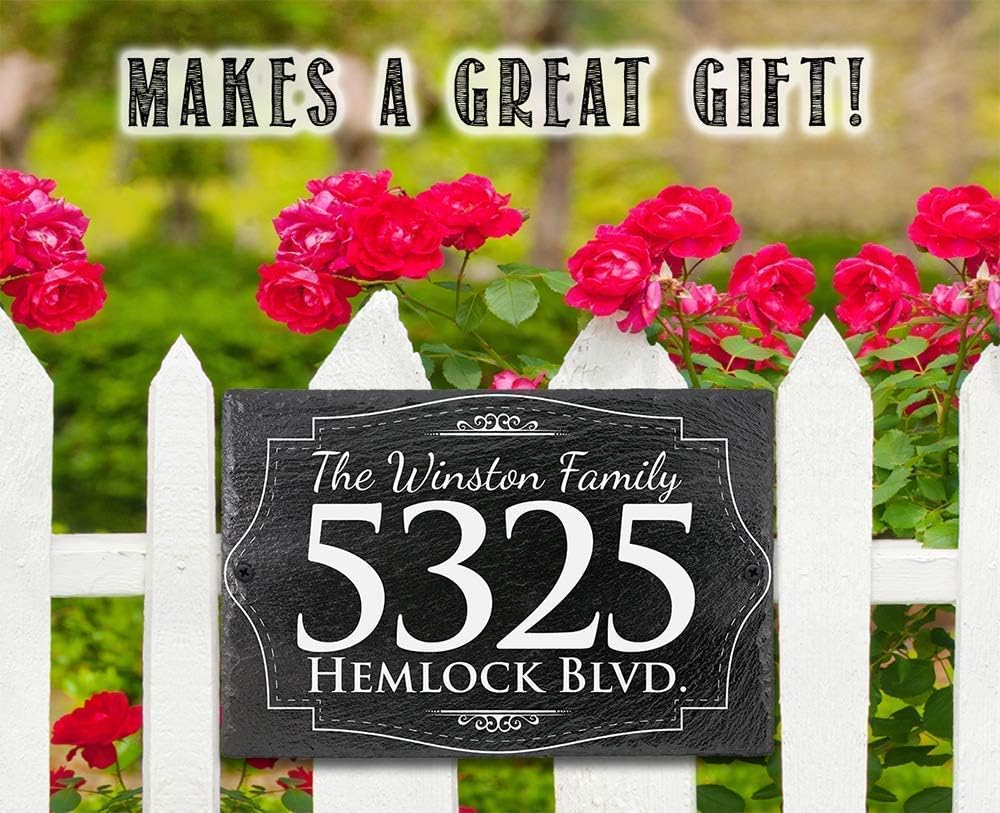 Custom Outdoor Slate Home Plaque