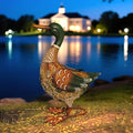 Solar Metal Duck Garden Statue