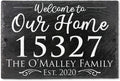 Custom Outdoor Slate Address Plaque