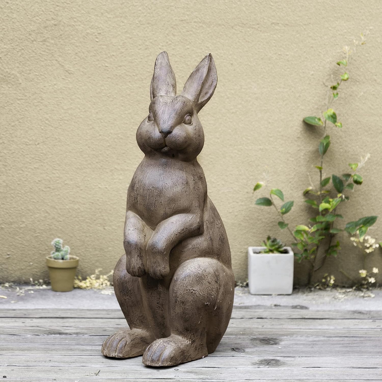 Bronze Rabbit Garden Statue