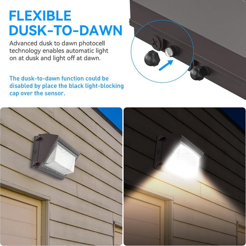 120W Photocell LED Wall Pack Light