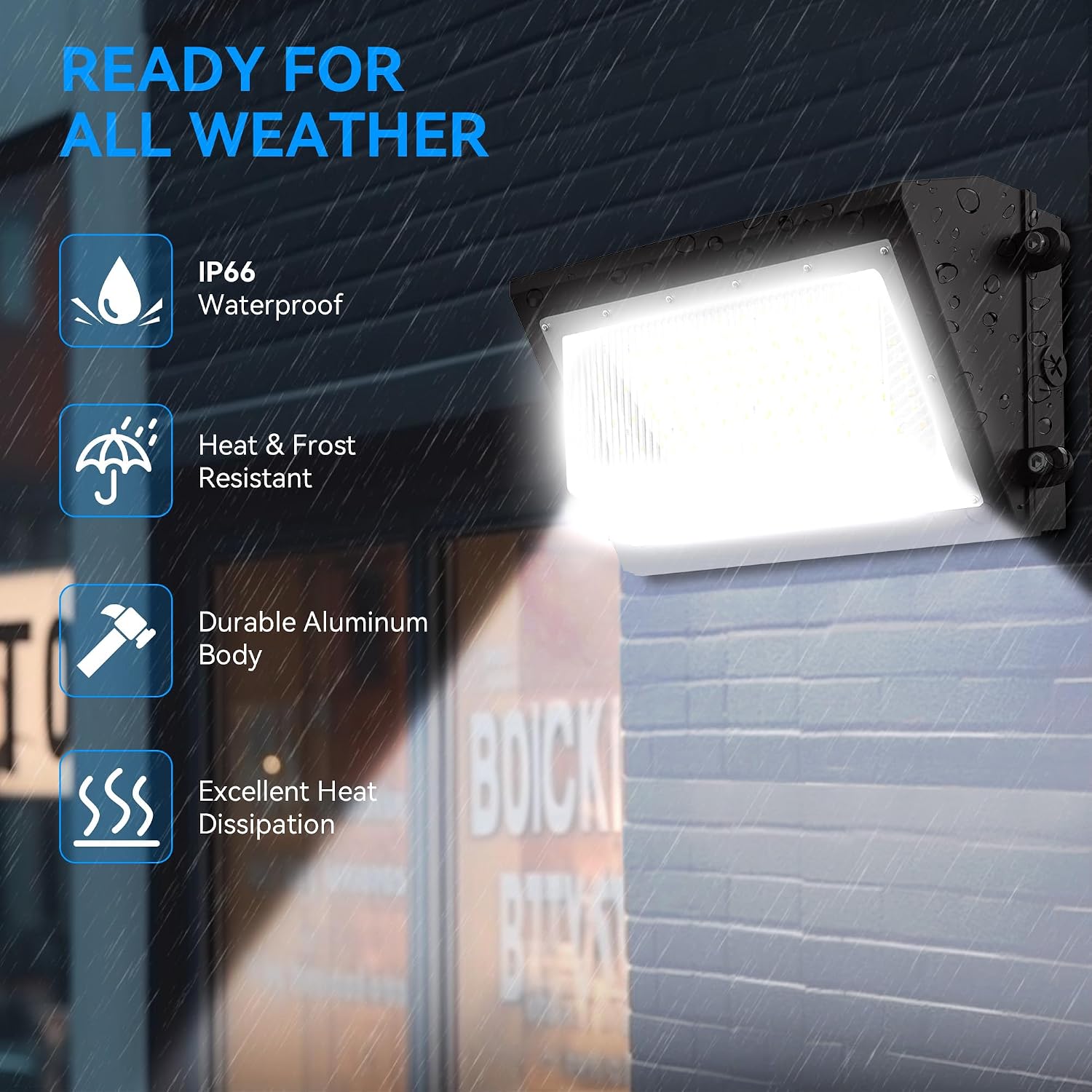 120W Photocell LED Wall Pack Light
