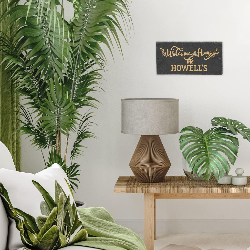 Custom Home Slate Welcome Sign