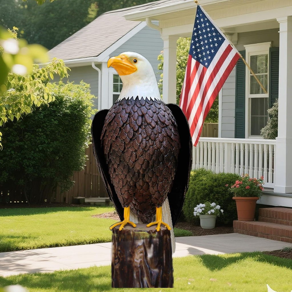 Metal Eagle Garden Statue