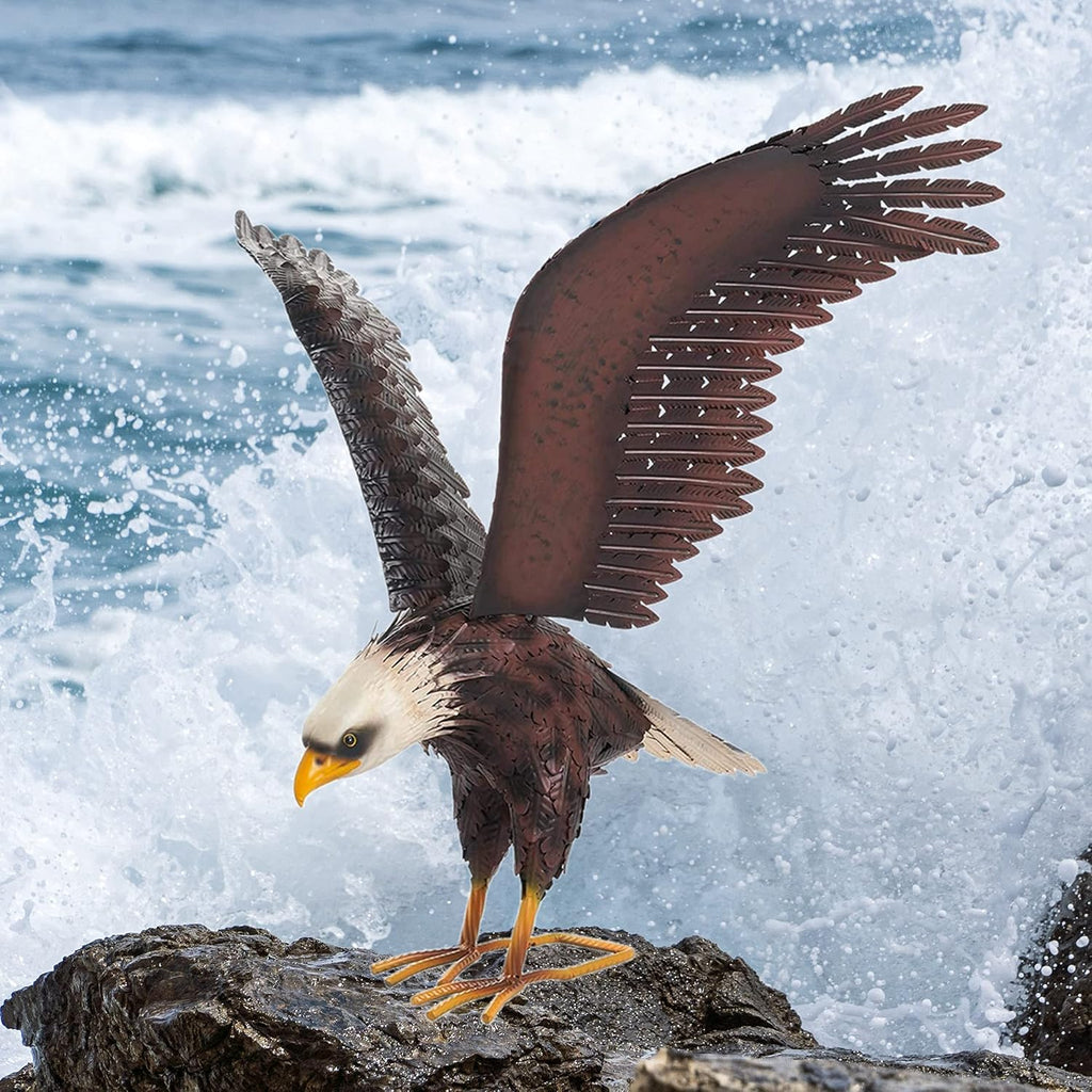 Metal Eagle Garden Statue