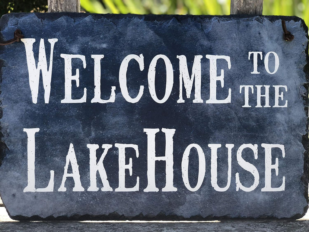 Lake House Custom Slate Plaque