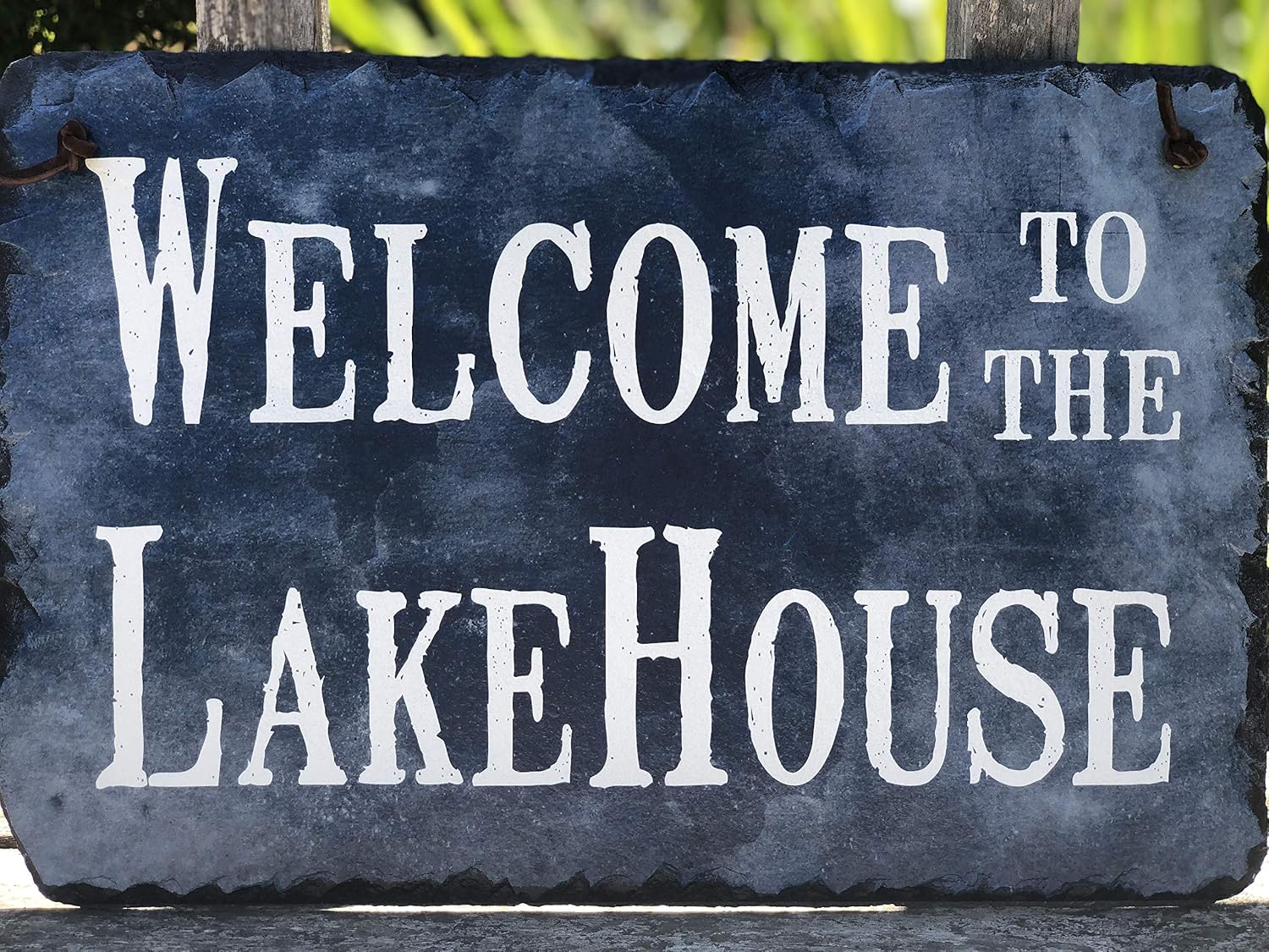 Lake House Custom Slate Plaque