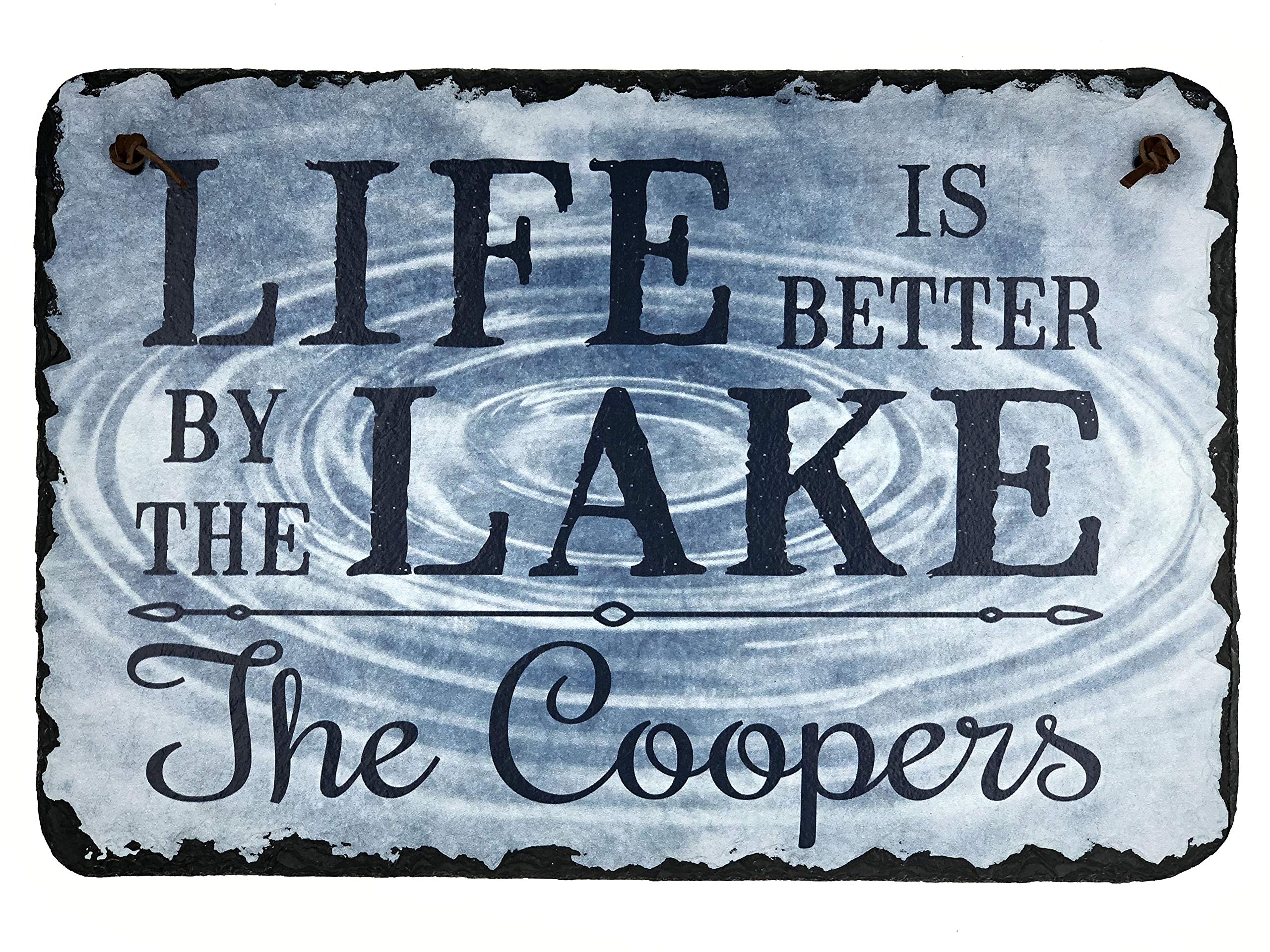Lake Life Custom Slate Plaque