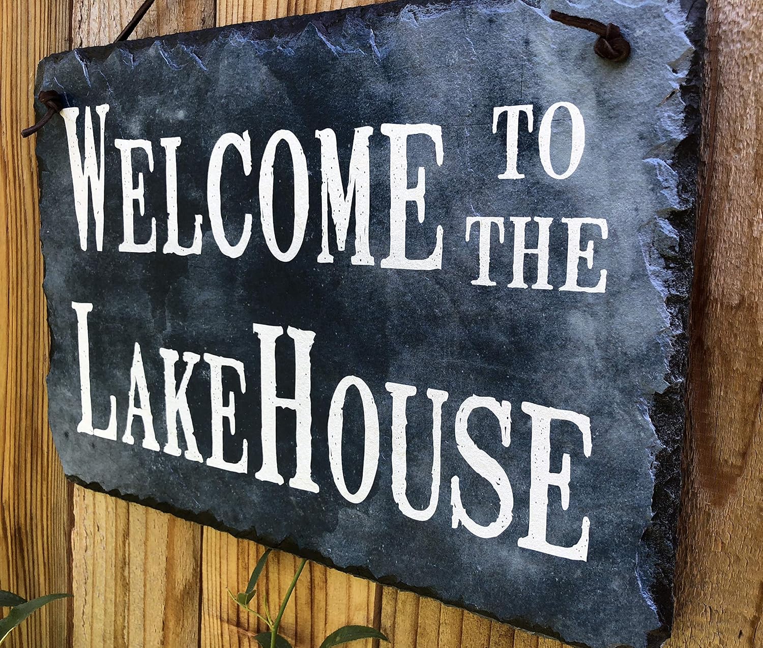 Lake House Custom Slate Plaque
